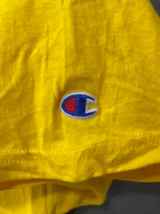 Champion Yellow Cotton T Shirt For Men Large