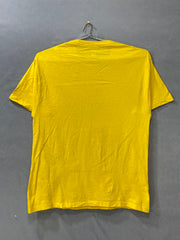 Champion Yellow Cotton T Shirt For Men Large