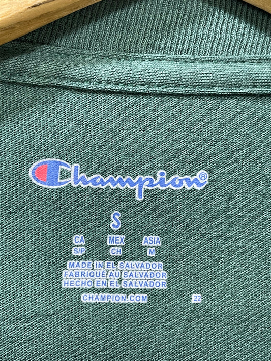Champion Green Cotton T Shirt For Men Small