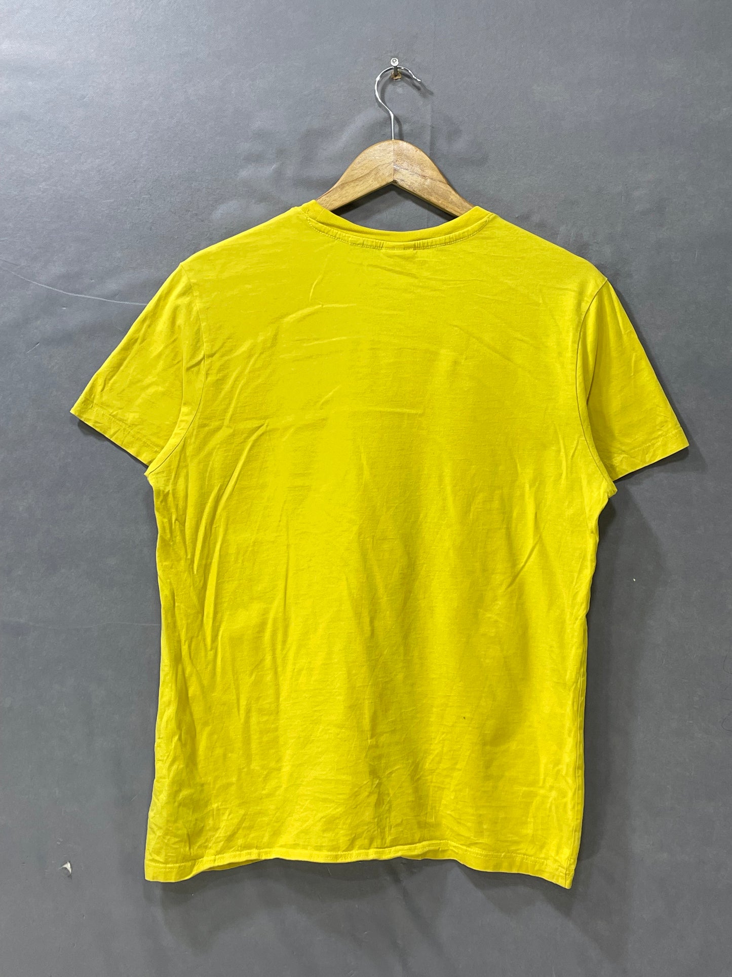 Raw Yellow Cotton T Shirt For Men Medium