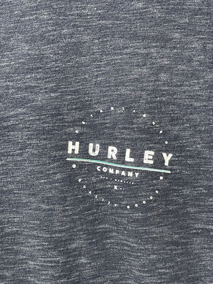 Hurley Gray Cotton T Shirt For Men Medium