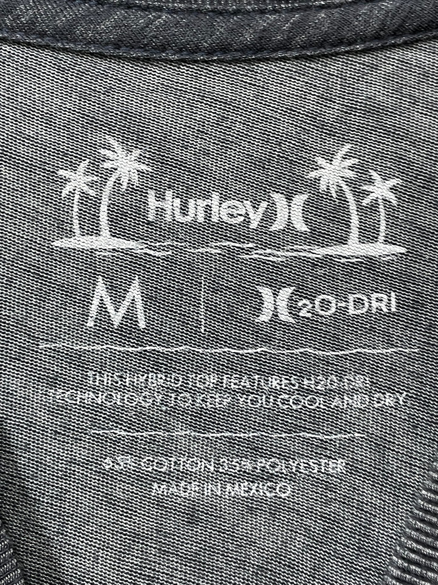 Hurley Gray Cotton T Shirt For Men Medium