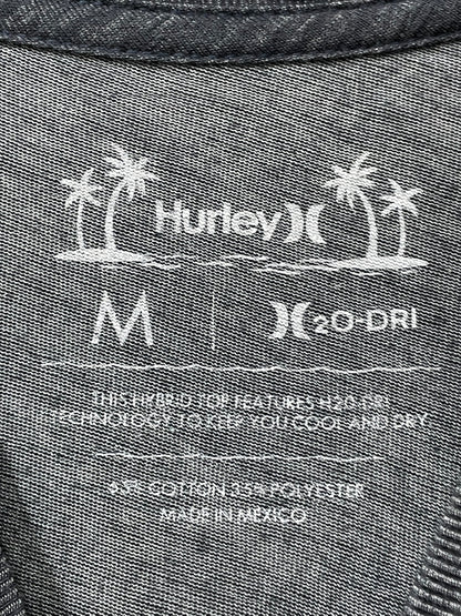Hurley Gray Cotton T Shirt For Men Medium