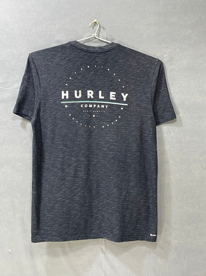 Hurley Gray Cotton T Shirt For Men Medium