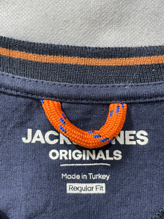 Jack & Jones Blue Cotton T Shirt For Men Large