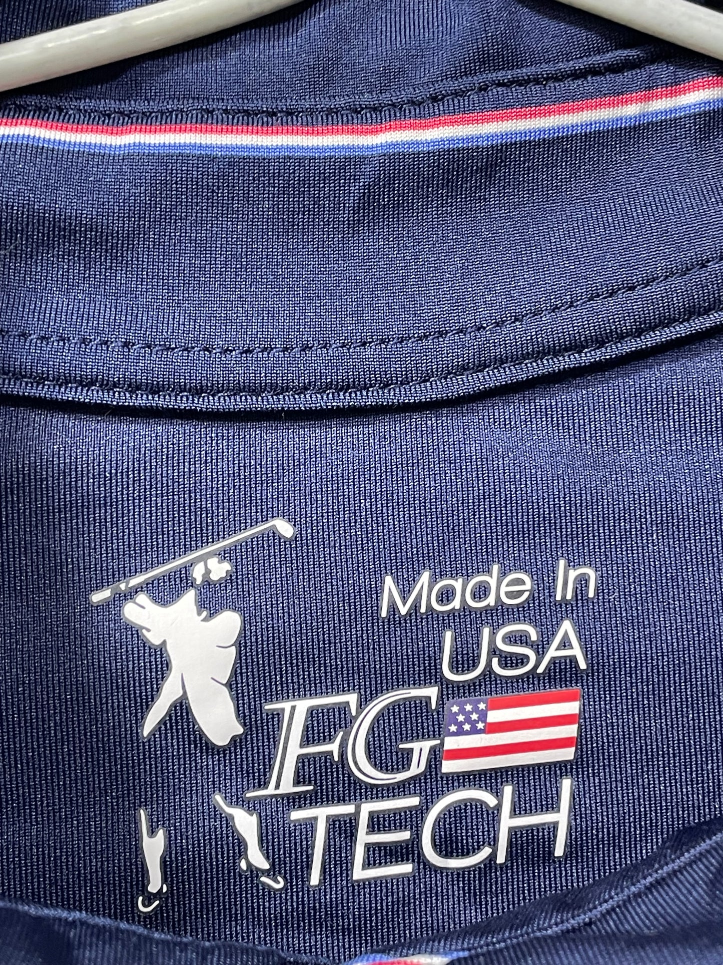 FG Tech Blue Sport Polo T Shirt For Men L
