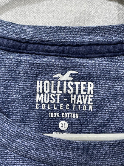 Hollister Blue Cotton T Shirt For Men Large