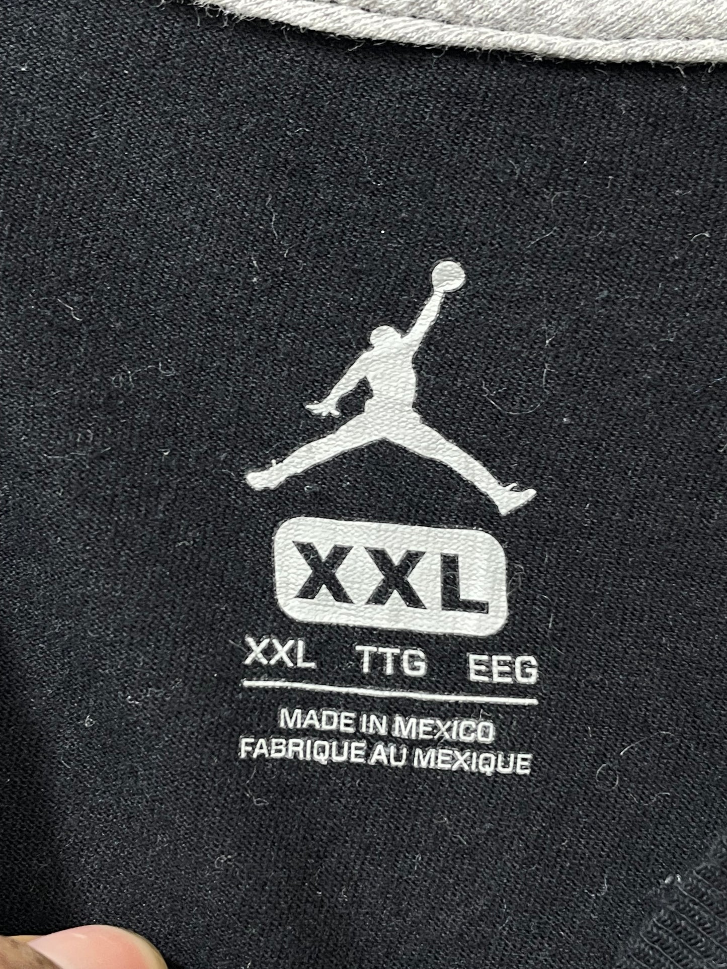 Jordan Black Cotton T Shirt For Men XX Large