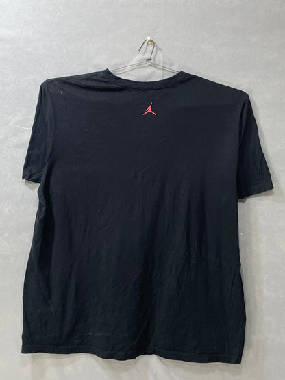 Jordan Black Cotton T Shirt For Men XX Large