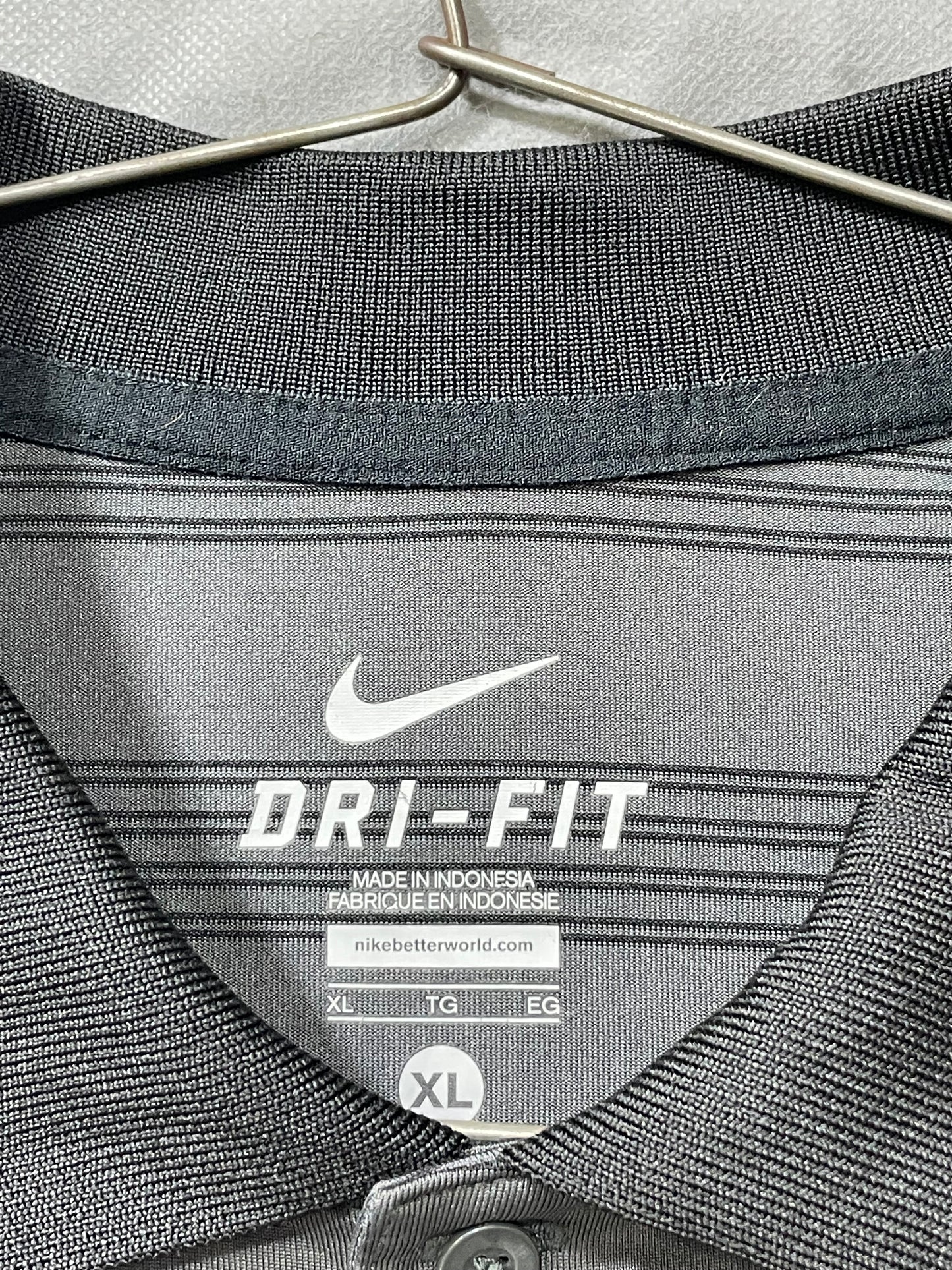 Nike Dri Fit Gray Sport Polo T Shirt For Men XL