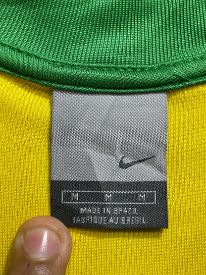 Nike Brasil Football Yellow Sports For Men T Shirt M