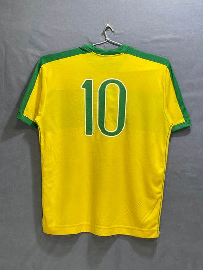 Nike Brasil Football Yellow Sports For Men T Shirt M