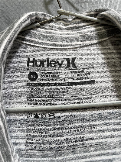 Hurley Gray Cotton Polo T Shirt For Men X Large