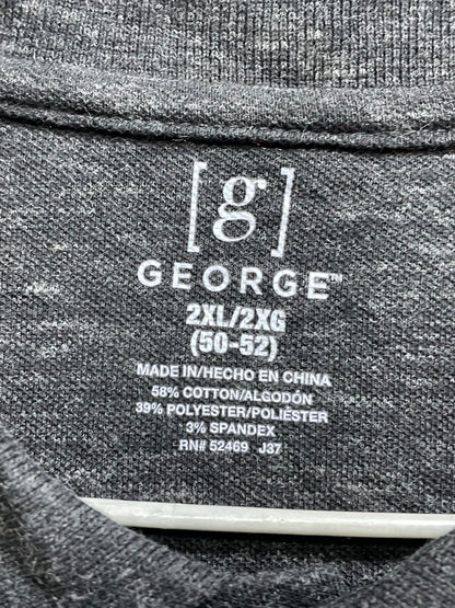 George  Gray Cotton Jersey  Polo T Shirt For Men XX Large