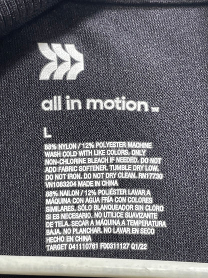All In Motion Black Sport Polo T Shirt For Men L