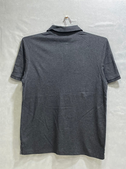 Calvin Klein Gray Cotton Polo T Shirt For Men Medium