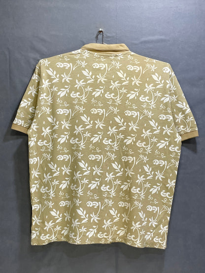 St John's Bay Cream Cotton Polo T Shirt For Men XX Large