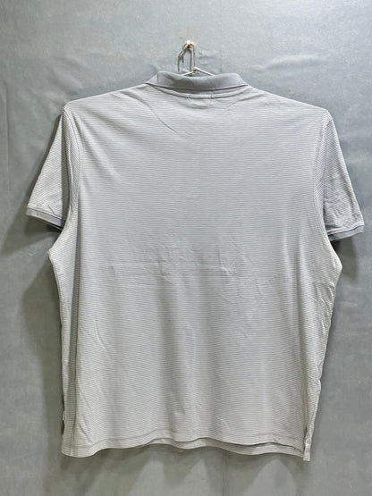 Calvin Klein Gray Cotton Polo T Shirt For Men X Large