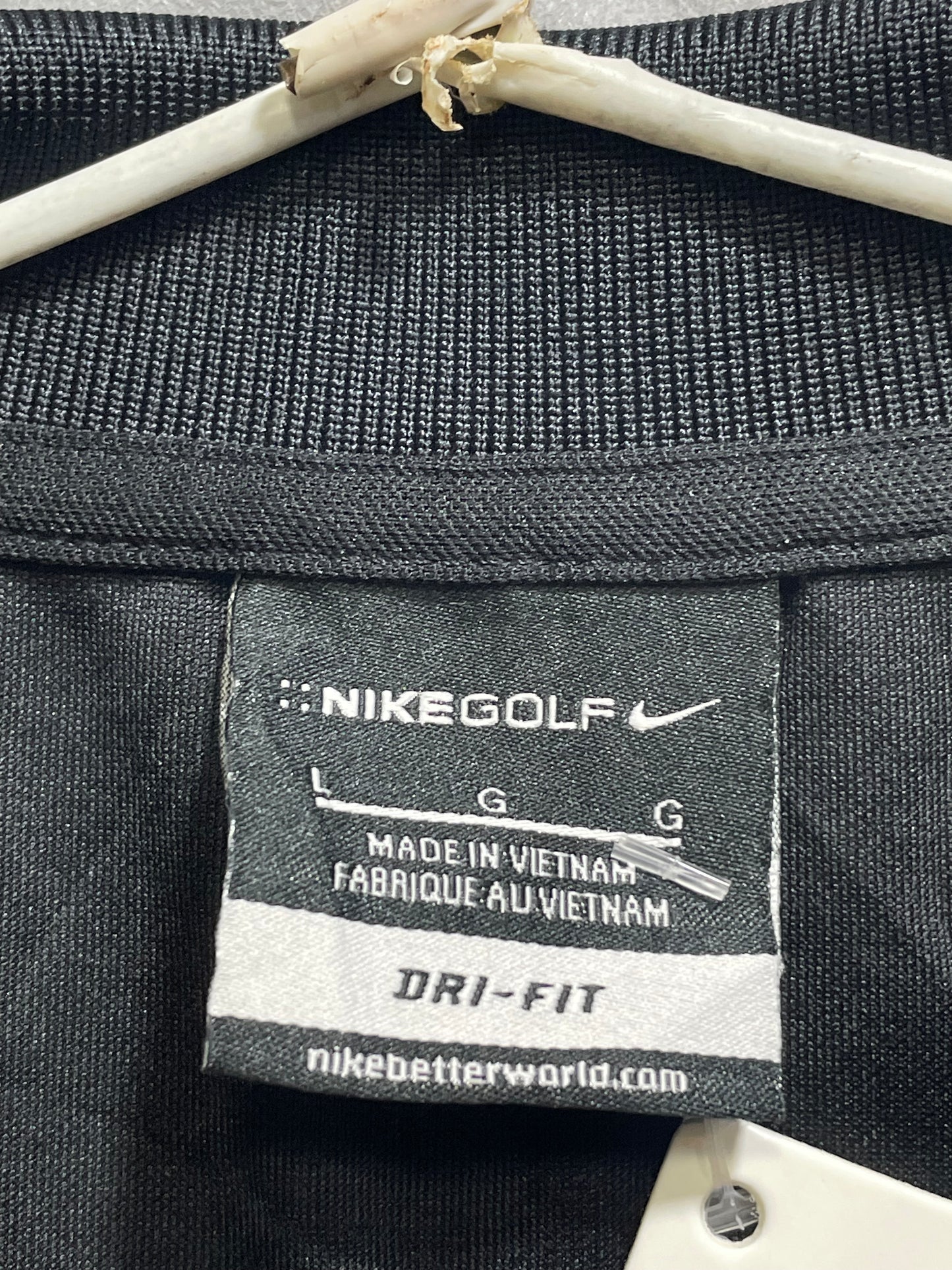 Nike Black Sport Polo T Shirt For Men L