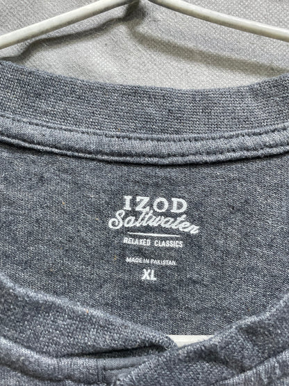 Izod Gray Cotton T Shirt For Men XL