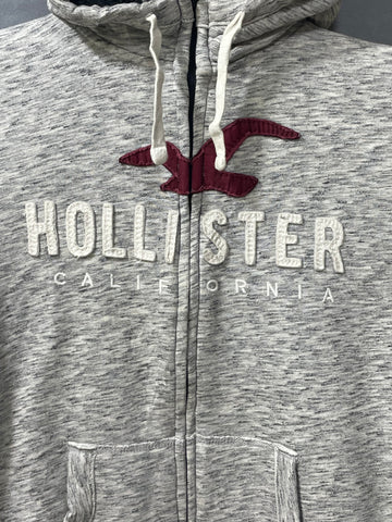 Hollister Gray For Men Sport Hood Zippers L