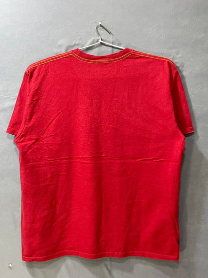 Nike Red Cotton T Shirt For Men L