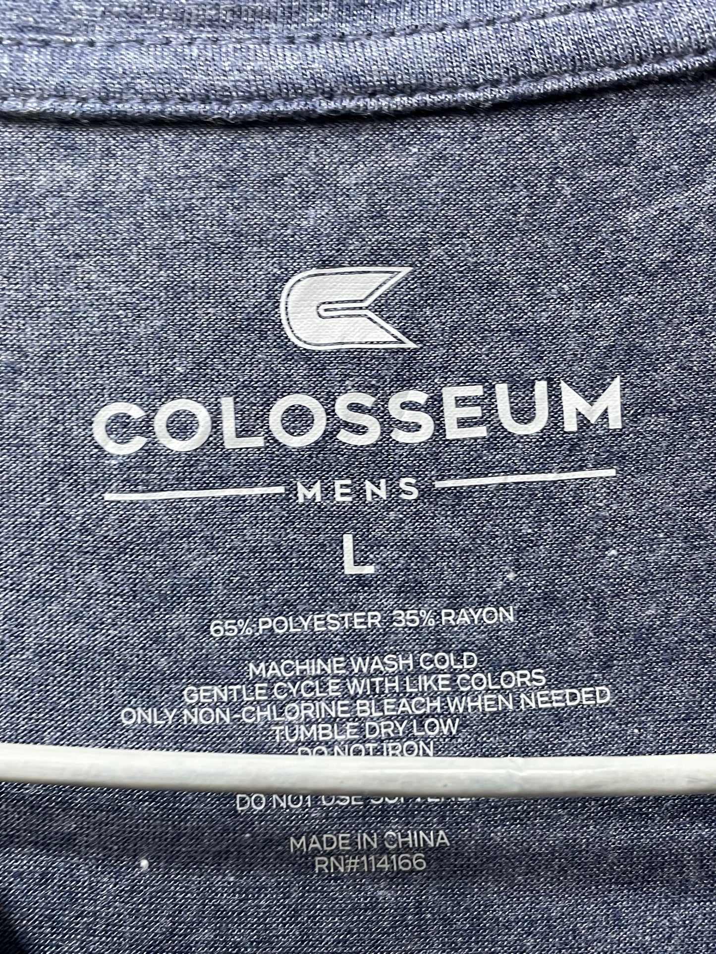 Colosseum Blue Cotton T Shirt For Men L