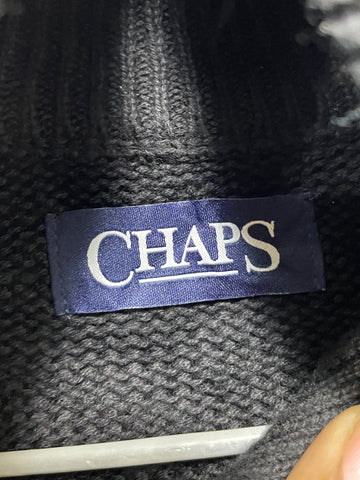 Chaps Black For Winter Men Sweater L