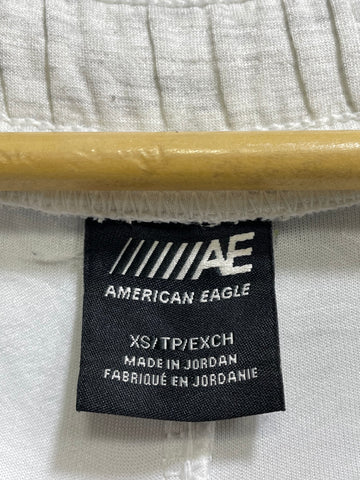 American Eagle White Polyester Winter Trouser For Men Small