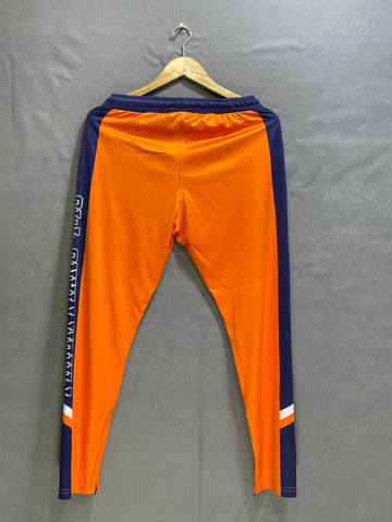 Sporting Apparel Orange Polyester Jersey  Summer Trouser For Men Small