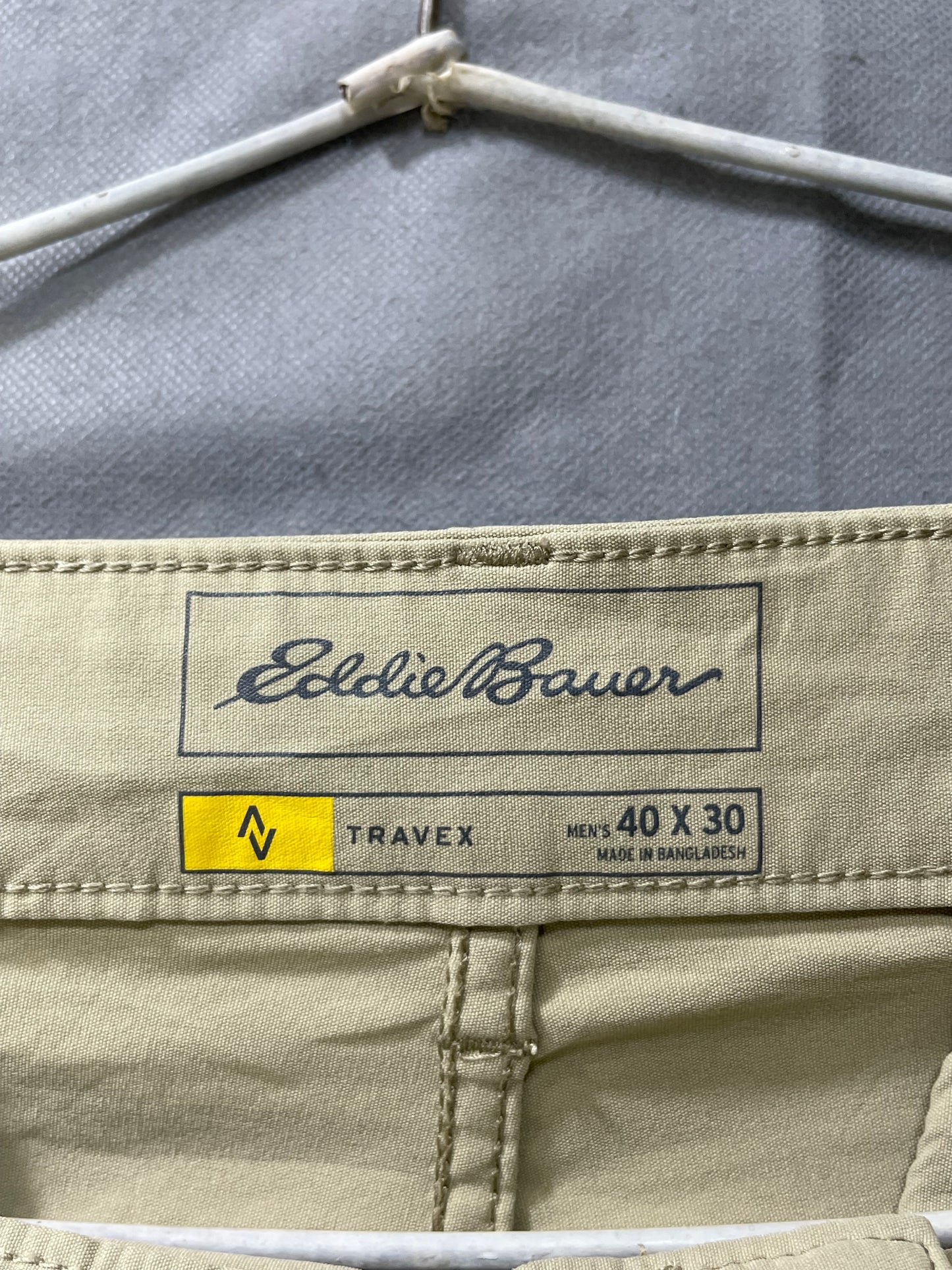 Eddie Bauer Khaki Polyester Dress Pant For Men XL