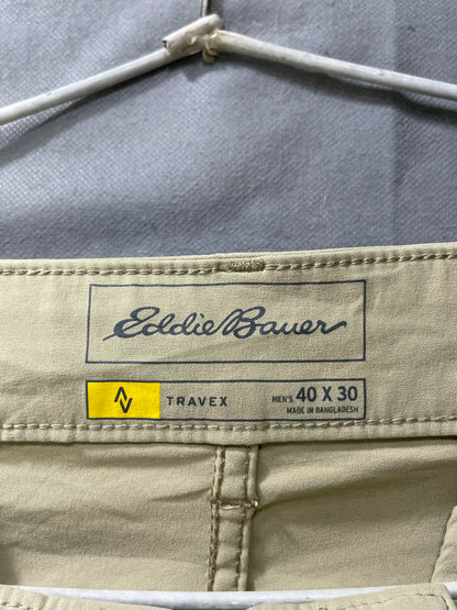 Eddie Bauer Khaki Polyester Dress Pant For Men XL