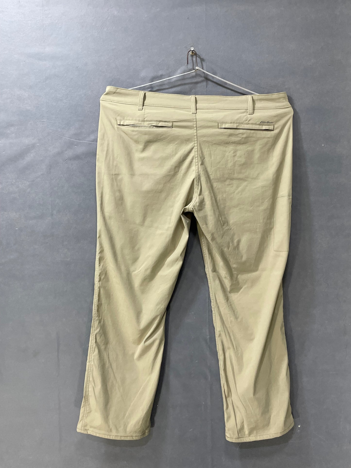 Eddie Bauer Khaki Polyester Dress Pant For Men XL