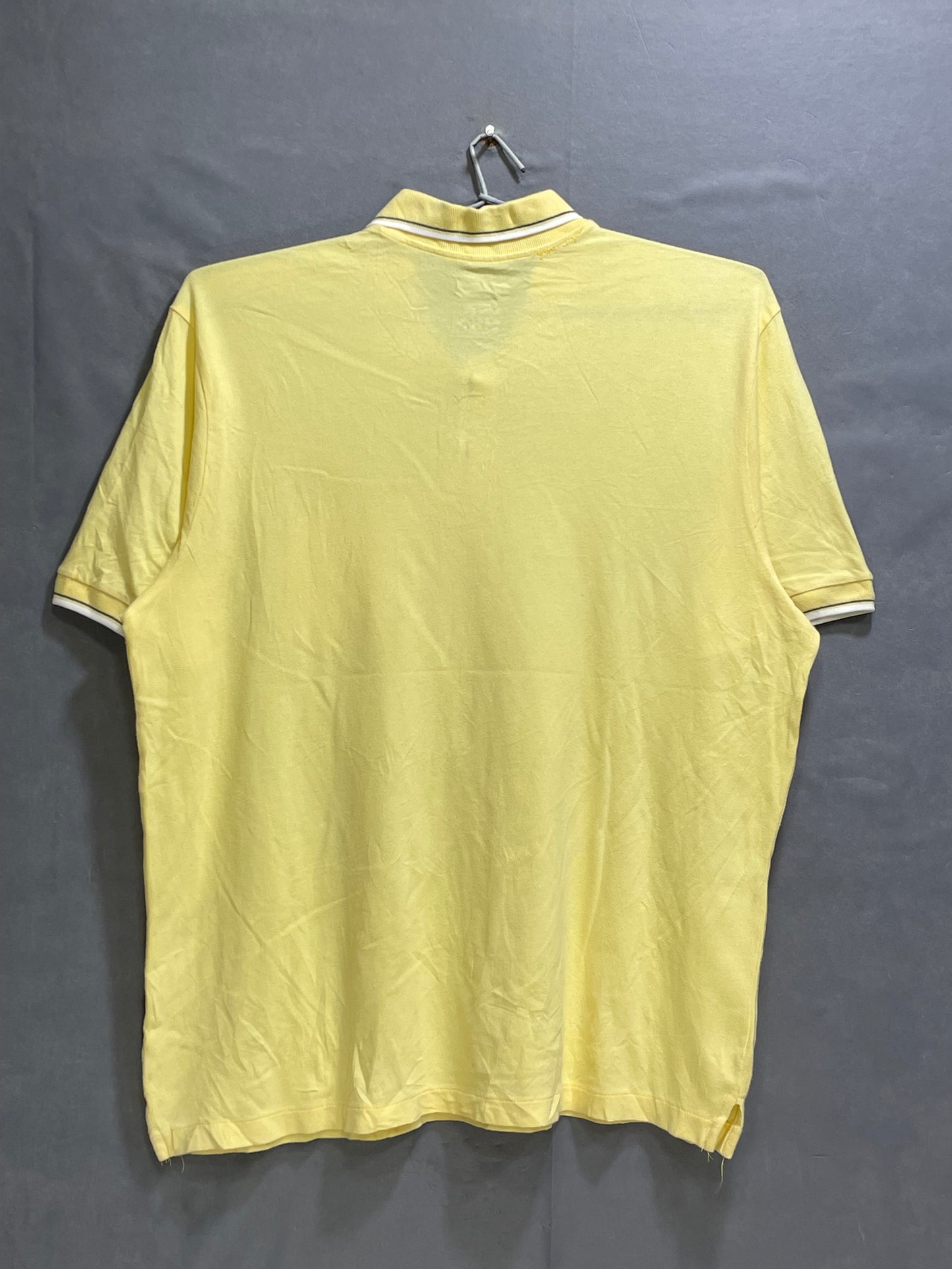 ALFANI Yellow Cotton Polo T Shirt For Men X Large