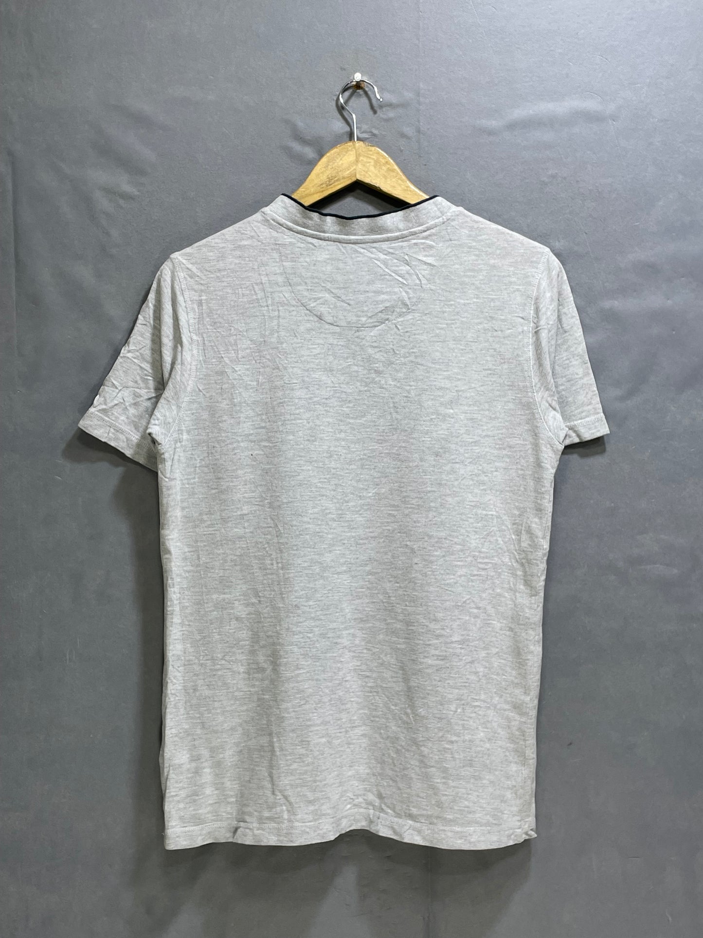U.S Polo Assn Gray Cotton Polo T Shirt For Men Small