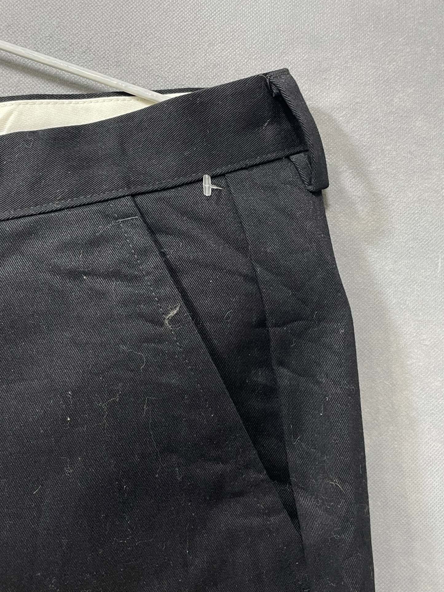 Michael Brandon Black Polyester Dress Pant For Men M