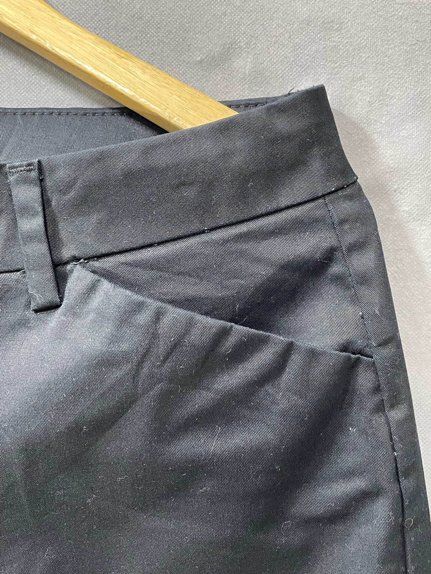 Lee Black Cotton Dress Pant For Men M
