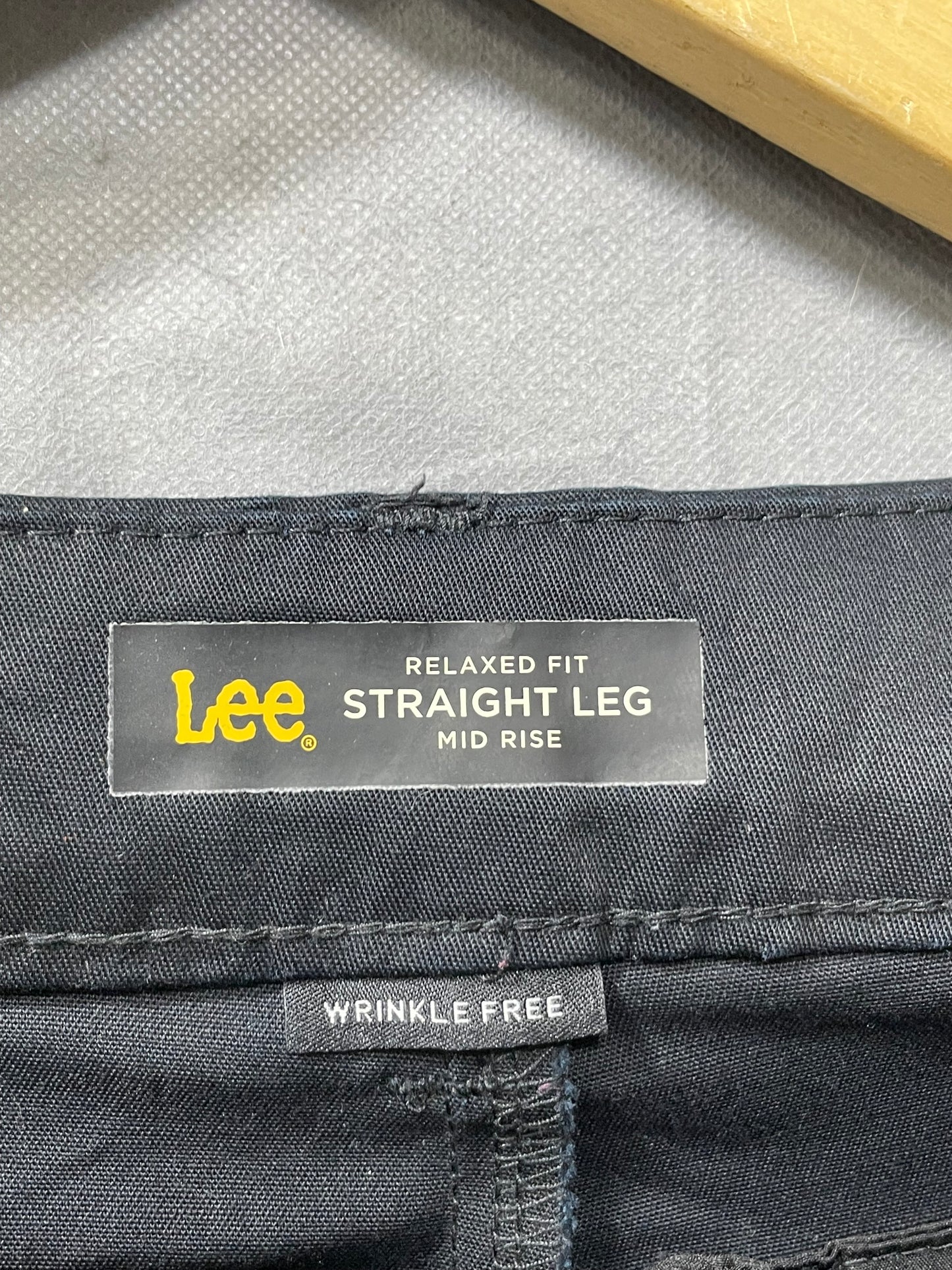 Lee Black Cotton Dress Pant For Men M