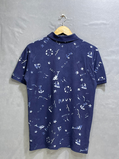 Polo Blue Cotton Polo T Shirt For Men X Small