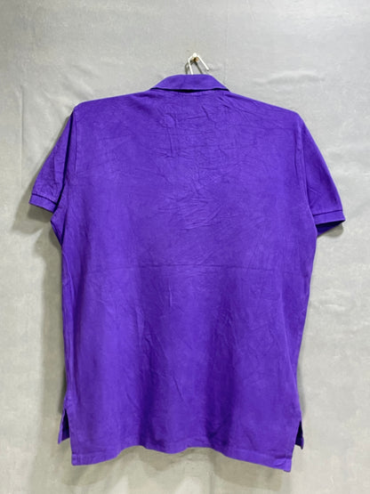 Polo Purple Cotton Polo T Shirt For Men Large