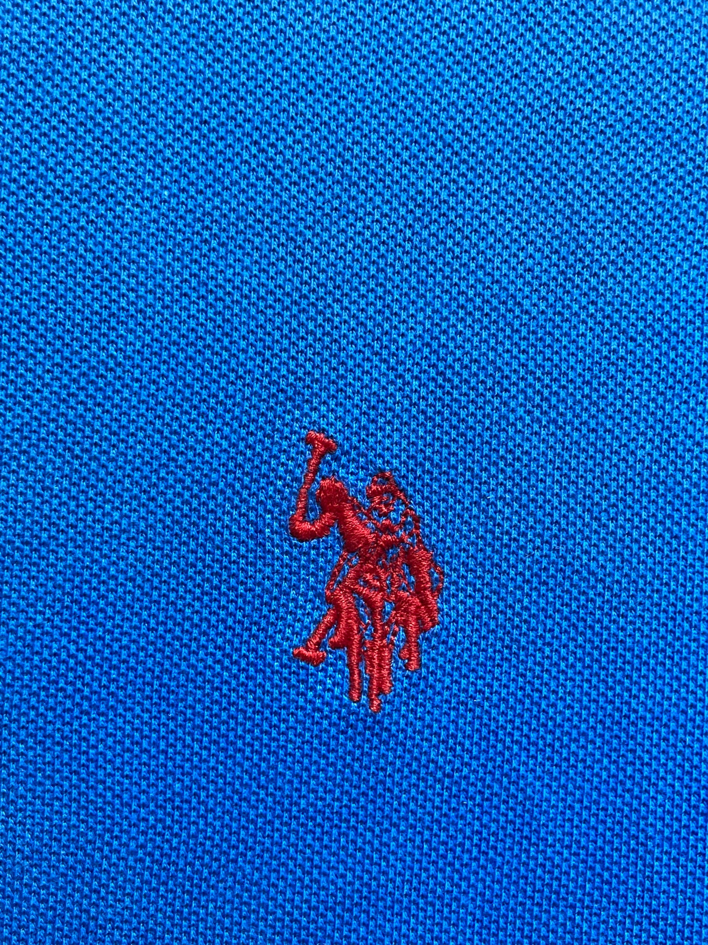 U.S Polo Assn Blue Cotton Polo T Shirt For Men X Large