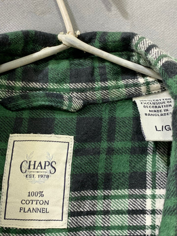 Chaps Brand Green Cotton Shirt For Men Large