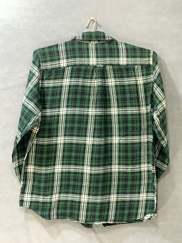 Chaps Brand Green Cotton Shirt For Men Large