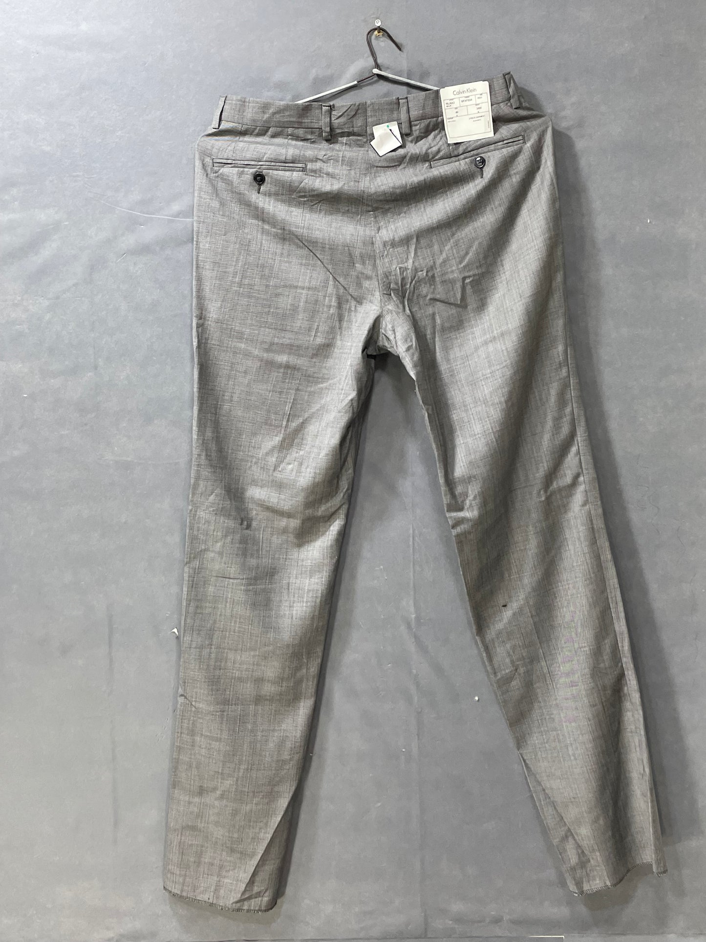 Calvin Klein Gray Polyester Dress Pant For Men M