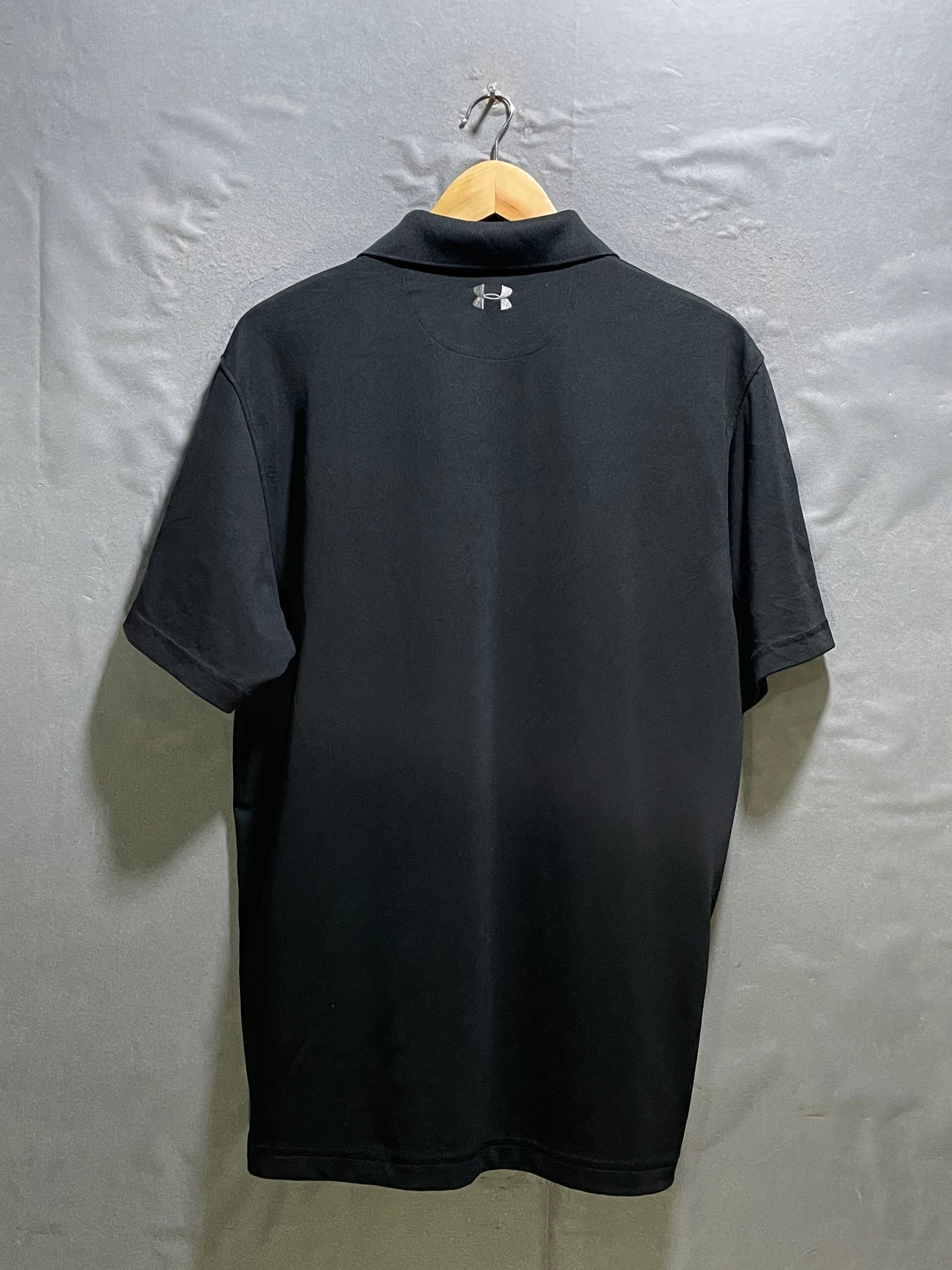 Under Armour Black Polo T Shirt For Men Large | Preloved Labels