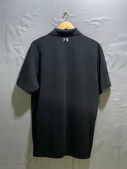 Under Armour Black Polo T Shirt For Men Large | Preloved Labels