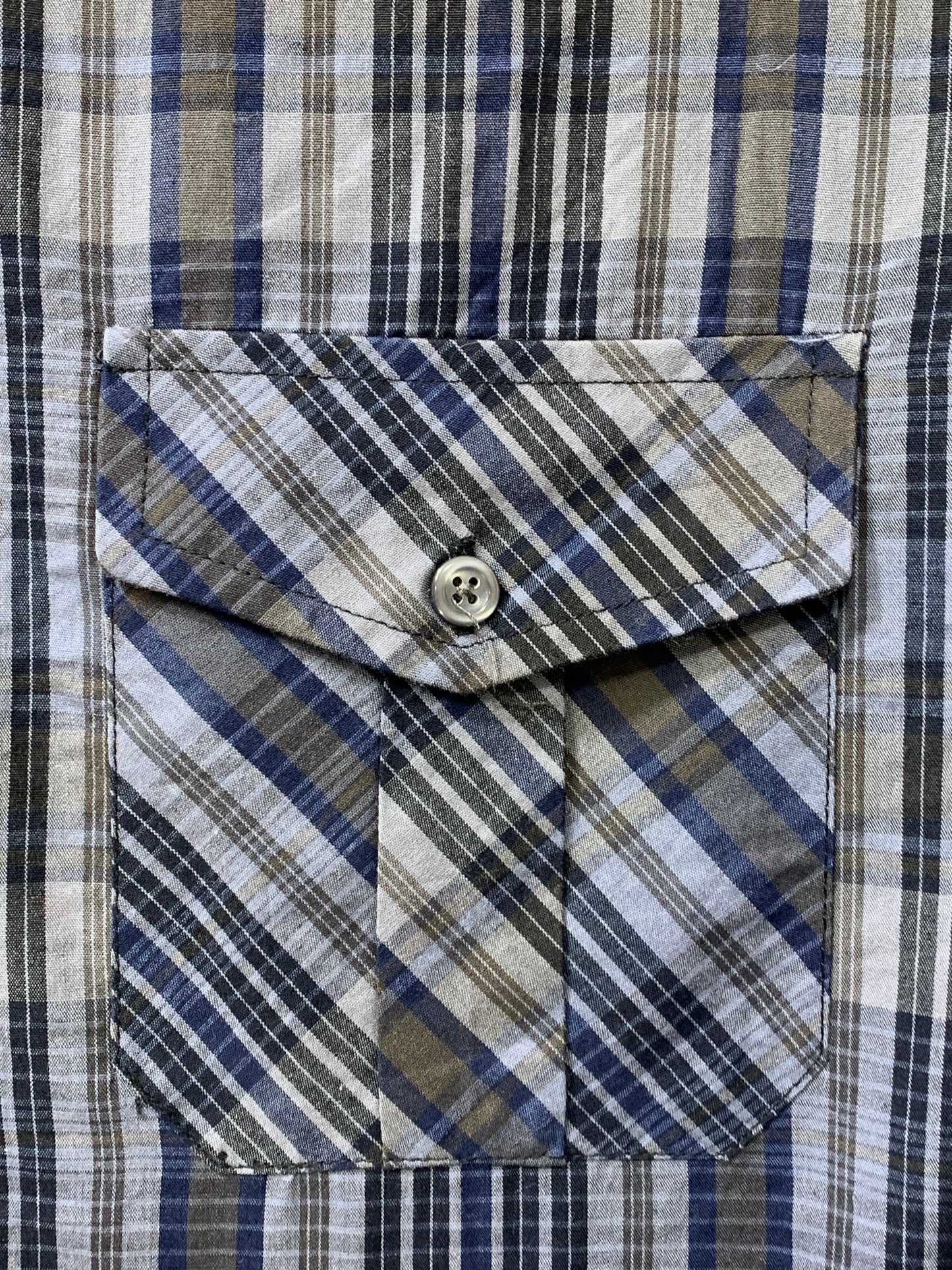 Polo Blue Cotton Shirt For Men XL