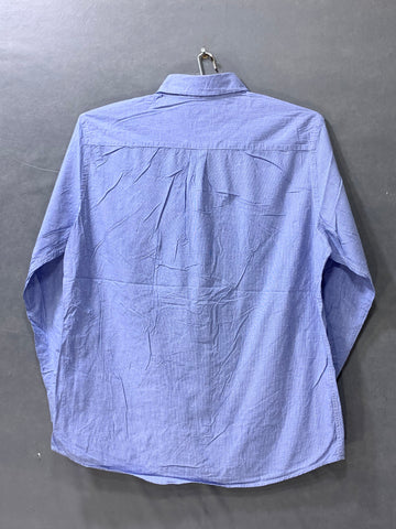 Chaps Blue Cotton Shirt For Men L