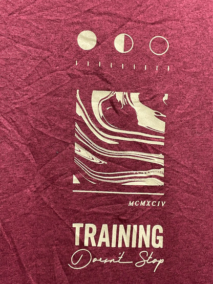 Old Navy Maroon Sports For Men T Shirt Medium