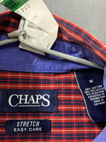 Chaps Red Cotton Shirt For Men